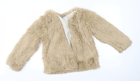 Womens UK Size One Size Preworn Beige Jacket