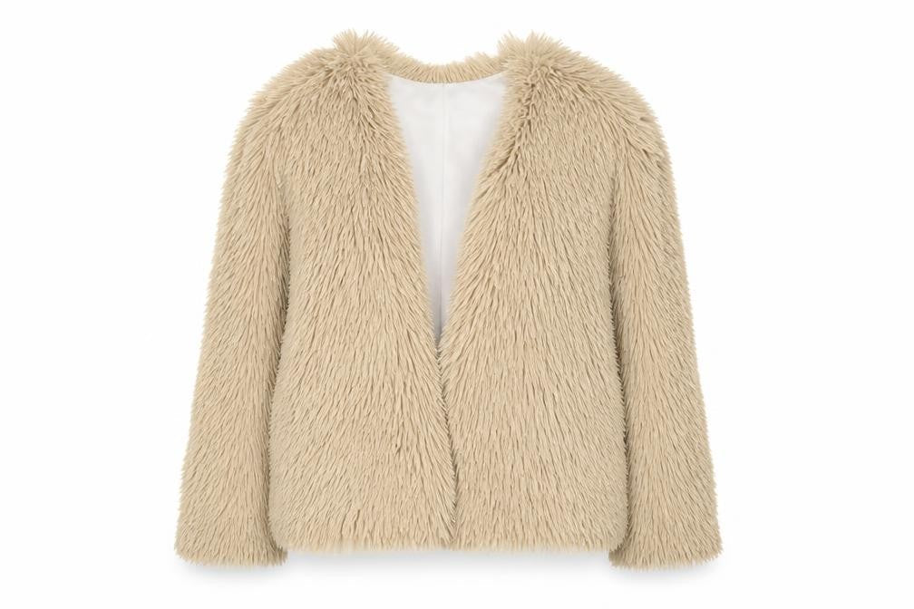 Womens UK Size One Size Preworn Beige Jacket