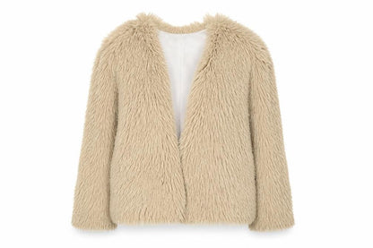 Womens UK Size One Size Preworn Beige Jacket