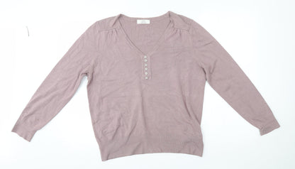 Womens UK Size 18 M&S Beige Pullover Jumper