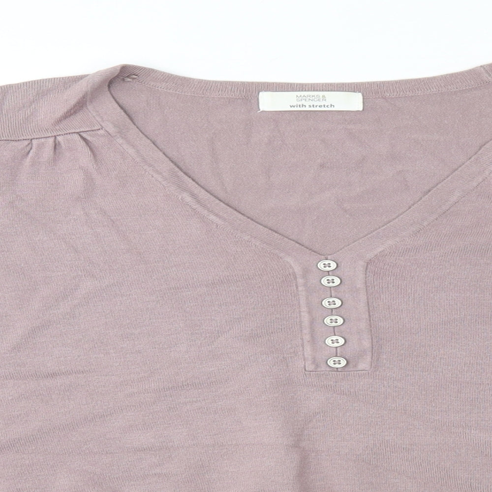 Womens UK Size 18 M&S Beige Pullover Jumper