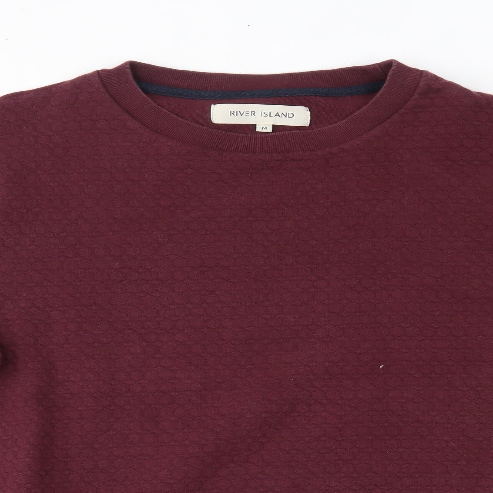 Womens UK Size M River Island Red Pullover Jumper