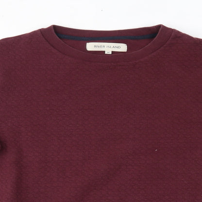 Womens UK Size M River Island Red Pullover Jumper