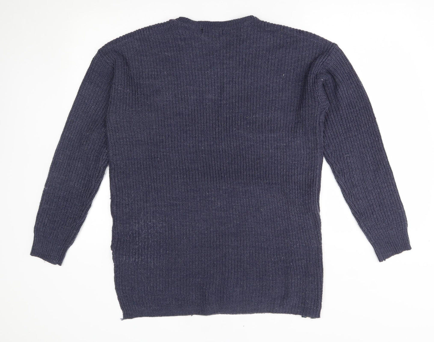 Womens UK Size M QED London Blue Pullover Jumper