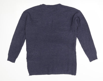 Womens UK Size M QED London Blue Pullover Jumper