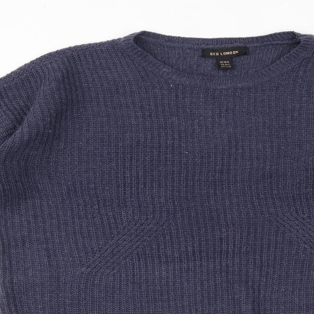 Womens UK Size M QED London Blue Pullover Jumper