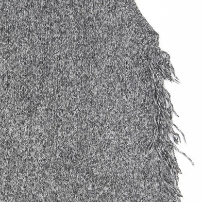 Brand and care label for H&M women’s grey vest jumper, size UK 6