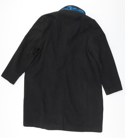 Womens UK Size  Preworn Black Overcoat