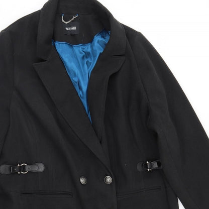 Womens UK Size  Preworn Black Overcoat