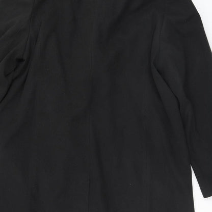 Womens UK Size  Preworn Black Overcoat