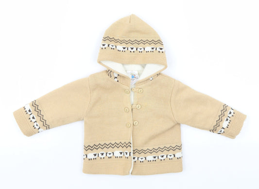 Angel Kids Baby Brown   Cardigan Jumper Size 3-6 Months