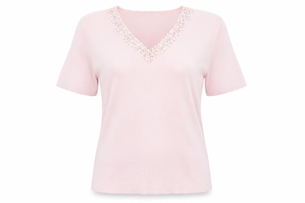 Womens UK Size M Debbie Morgan Pink Basic T-Shirt