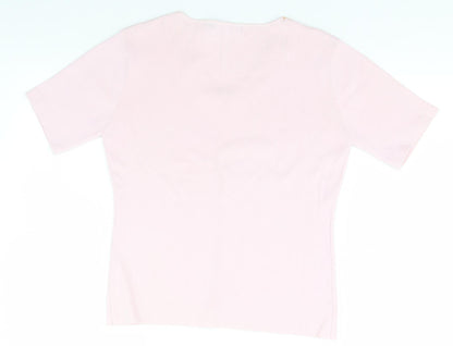 Womens UK Size M Debbie Morgan Pink Basic T-Shirt