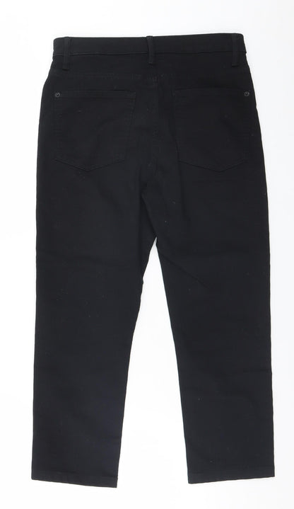 Womens UK Size 10 Marks and Spencer Regular Fit Straight Black Jeans