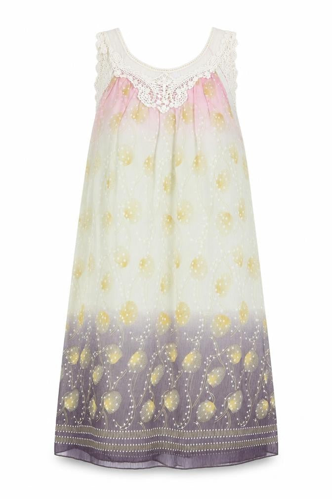 Front view of women’s pink a-line, size S