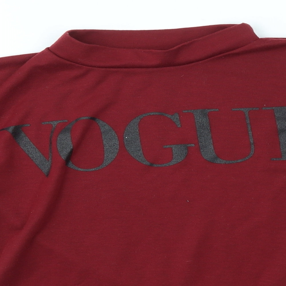 Womens UK Size M Preworn Red Pullover Jumper