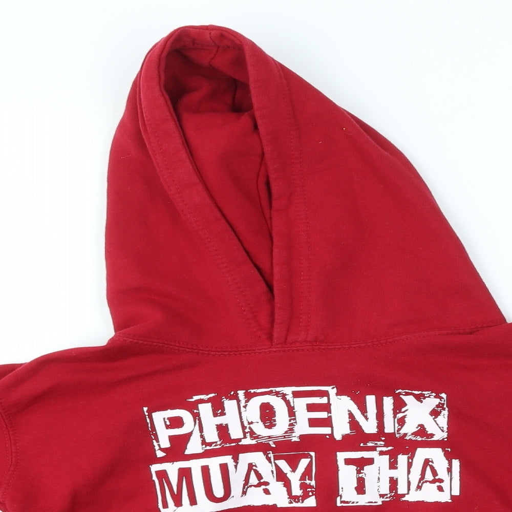 PHOENIX MUAY THAI Boys Red   Pullover Hoodie Size 9-10 Years