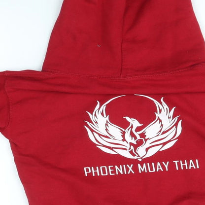 PHOENIX MUAY THAI Boys Red   Pullover Hoodie Size 9-10 Years