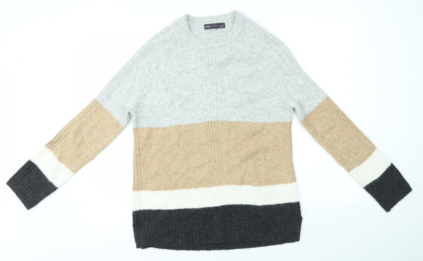 Womens UK Size S M&S Multicoloured Pullover Jumper