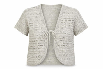 Front view of PURE & NATURAL women’s brown cardigan jumper, size XL