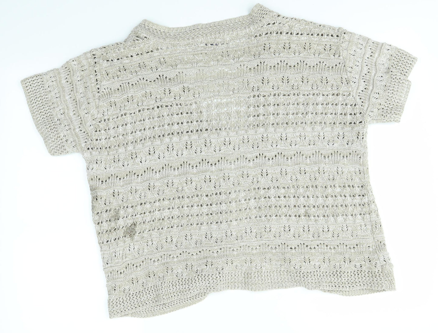 Womens UK Size XL PURE & NATURAL Brown Cardigan Jumper