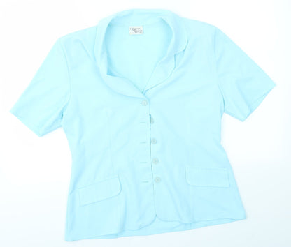 Rebecca Sheldon Womens Blue   Basic Blouse Size 14
