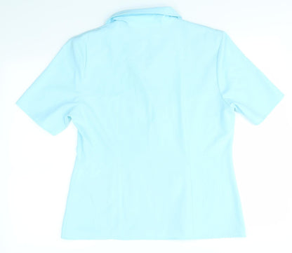 Rebecca Sheldon Womens Blue   Basic Blouse Size 14