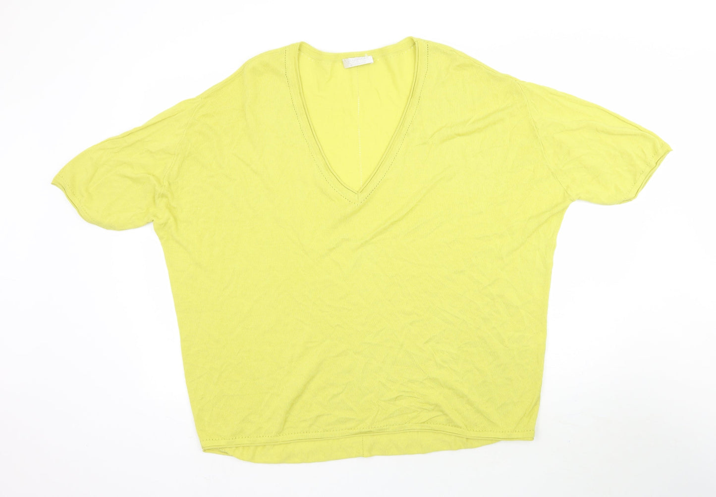 Cole Brooke by Windsmoor Womens Green  Knit Basic Blouse Size M  - Lime Green / Yellow