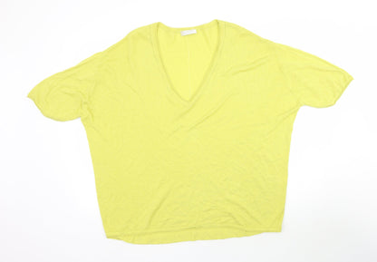 Cole Brooke by Windsmoor Womens Green  Knit Basic Blouse Size M  - Lime Green / Yellow