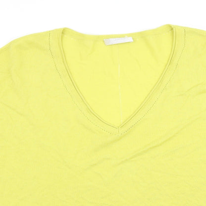 Cole Brooke by Windsmoor Womens Green  Knit Basic Blouse Size M  - Lime Green / Yellow