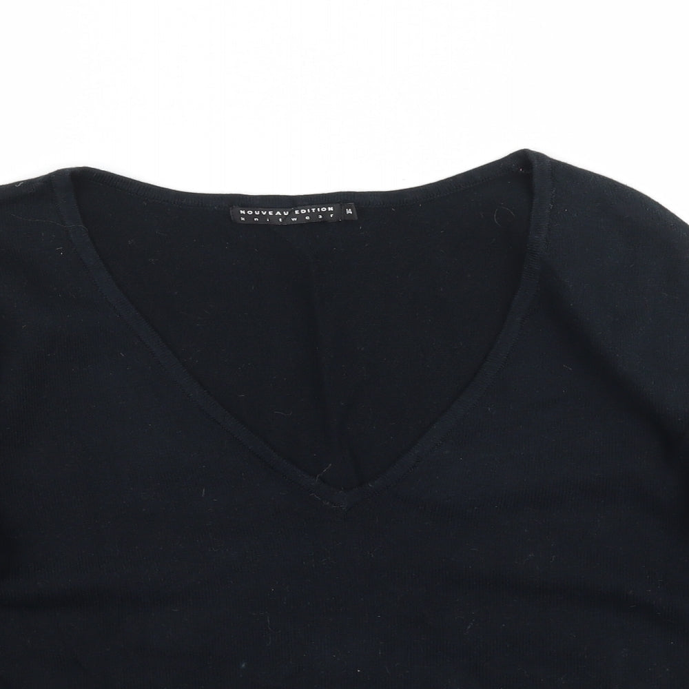 Womens UK Size 14 Nouveau Edition Black Pullover Jumper