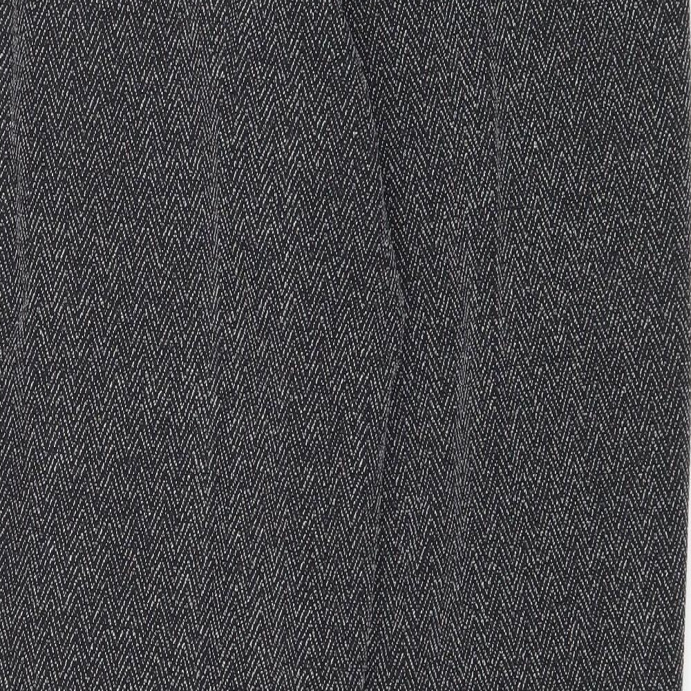 Womens UK Size 14 Preworn Regular Fit  Black Trousers