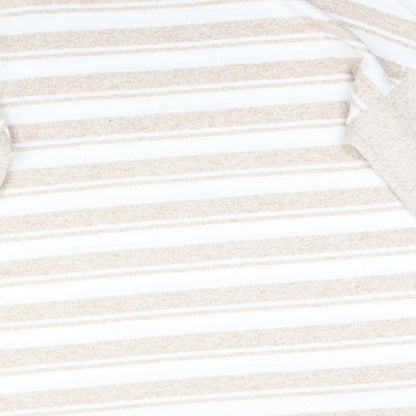 Nutmeg Womens Beige Striped Knit Pullover Jumper Size 12