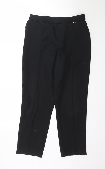 Womens UK Size 14 Marks and Spencer Regular Fit  Black Trousers