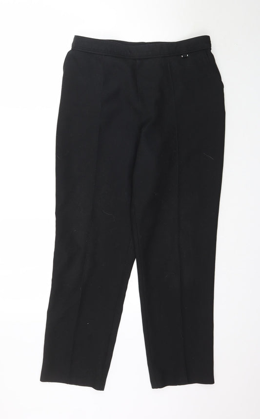 Womens UK Size 14 Marks and Spencer Regular Fit  Black Trousers