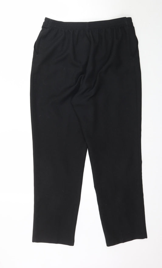 Womens UK Size 14 Marks and Spencer Regular Fit  Black Trousers