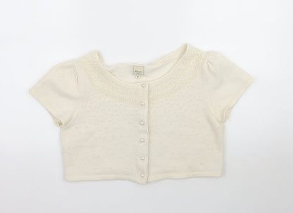 Womens UK Size 16 Matalan Ivory Cardigan Jumper