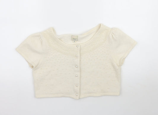 Womens UK Size 16 Matalan Ivory Cardigan Jumper