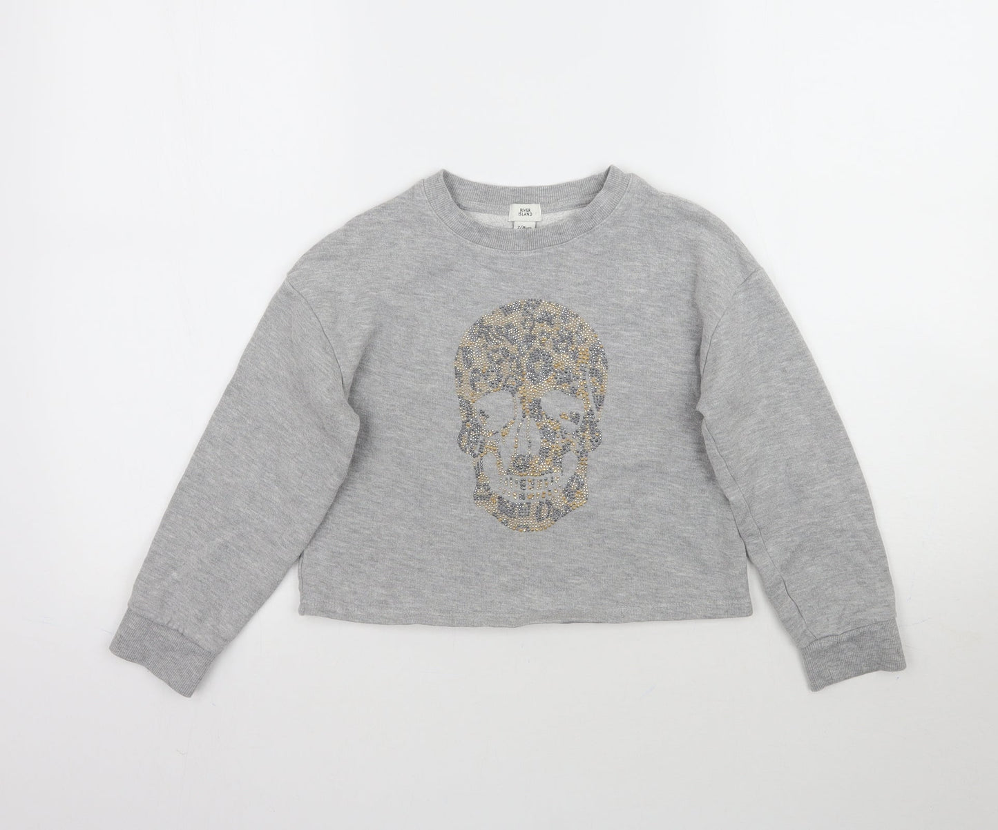 River Island Womens Grey   Pullover Sweatshirt   - Skull