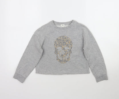 River Island Womens Grey   Pullover Sweatshirt   - Skull