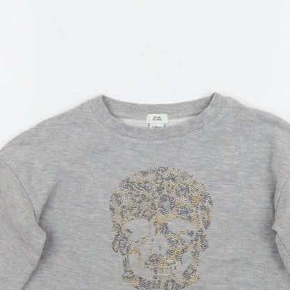 River Island Womens Grey   Pullover Sweatshirt   - Skull