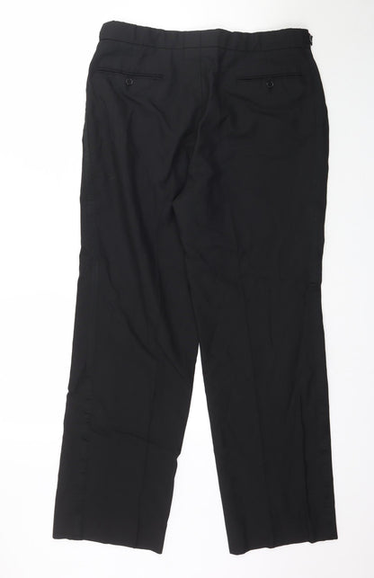 Terylene Womens Black   Trousers  Size 36 L30 in