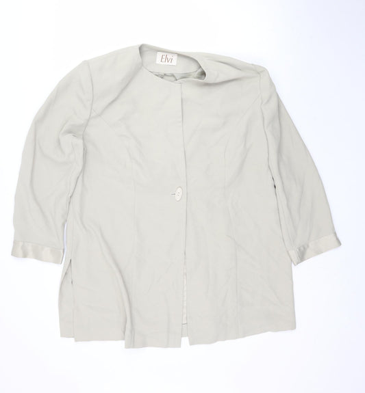 ELVI Womens Green   Jacket Blazer Size 16