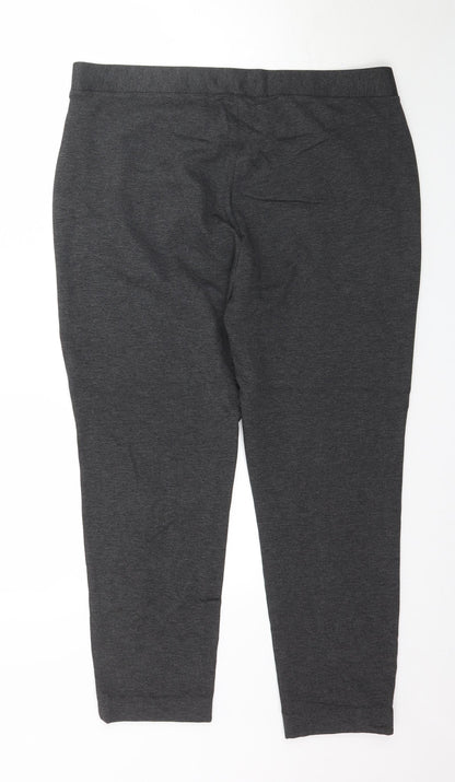 Womens UK Size L Preworn Regular Fit  Grey Trousers