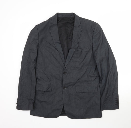Mens UK Size 38 Zara Regular Black Suit Jacket