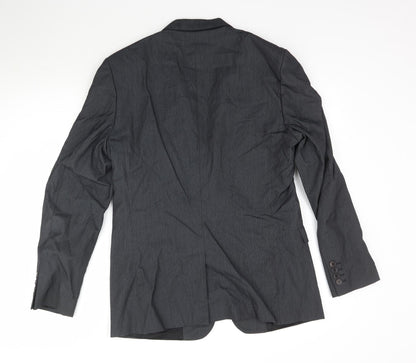 Mens UK Size 38 Zara Regular Black Suit Jacket
