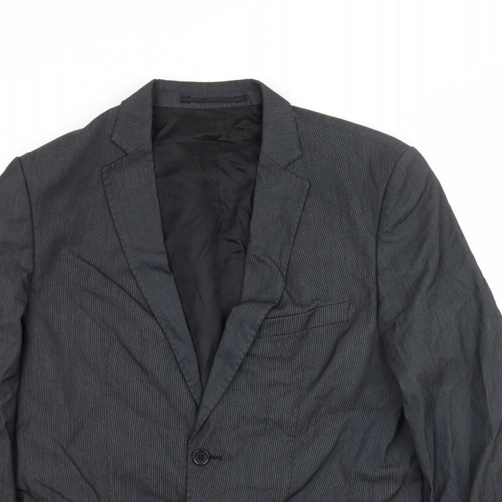 Mens UK Size 38 Zara Regular Black Suit Jacket
