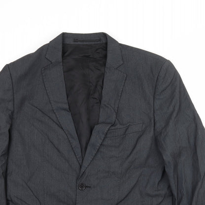 Mens UK Size 38 Zara Regular Black Suit Jacket