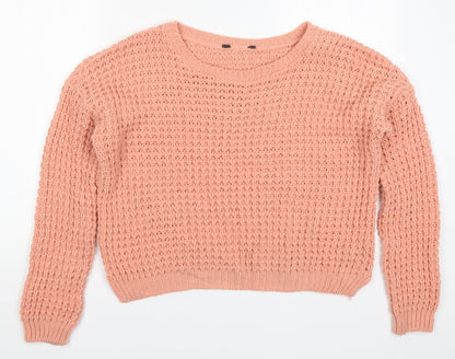 Womens UK Size 14 Miss Selfridge Pink Pullover Jumper