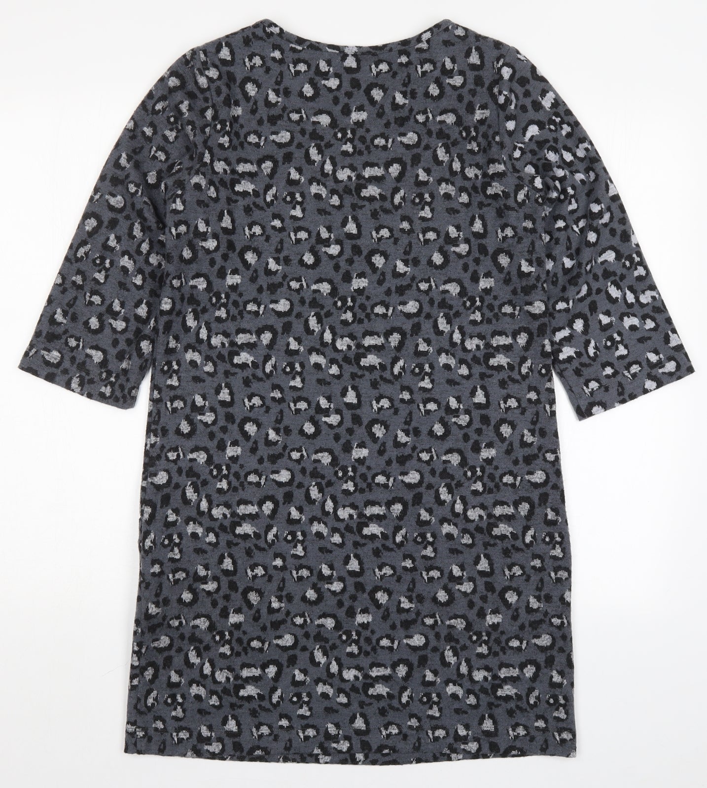 TU Womens Grey Animal Print  T-Shirt Dress  Size 8